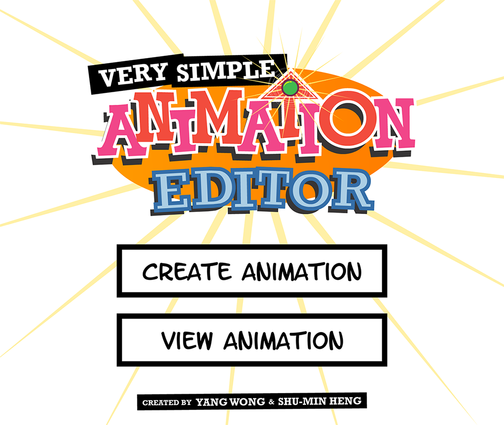 Very Simple Animation Editor title screen