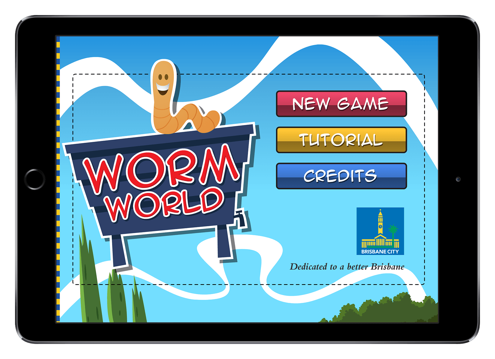 Worm World title screen